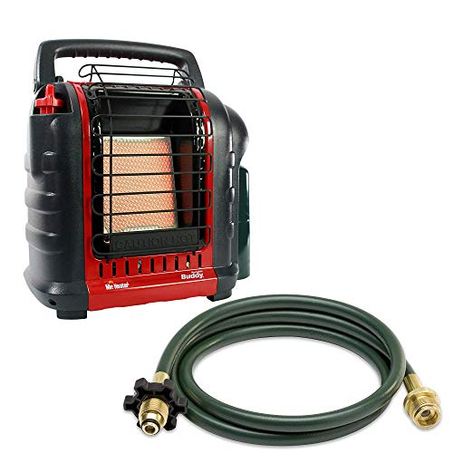 Mr. Heater F232000 Portable Buddy Heater Bundle with 10-Feet Buddy Series Propane Hose Assembly (2 Items)