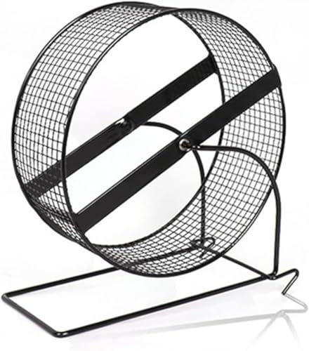 JoyeeLii ミニハリネズミ ハムスタ 小動物ランニングホイールハムスター 回し車壁掛けランニングホイールサイレントスポーツランニングホイール用品 静音回し車 サイレントホイール 夜も静か 安全 丈夫で安全ペット用品 (17cm) (ブラック,21cm