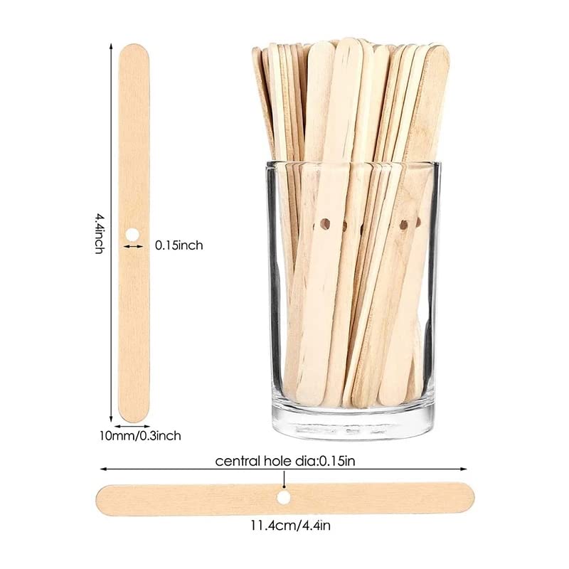 Soporte de mecha de cera de madera 100/50 pcs para velas miniatura 6