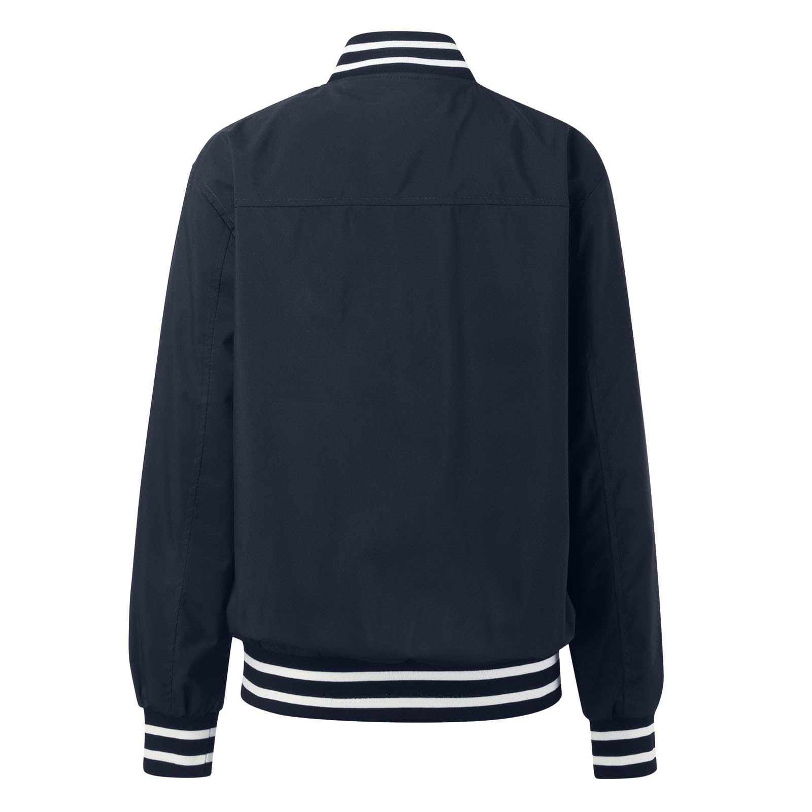 Genérico Chaqueta Mujer Deporte Cremallera, Abrigo Primavera Mujer, Ligera De Manga Larga con Cremallera Abrigo Acolchado Informal De Un Solo Color con 2 Bolsillos Entretiempo Primavera Otoño