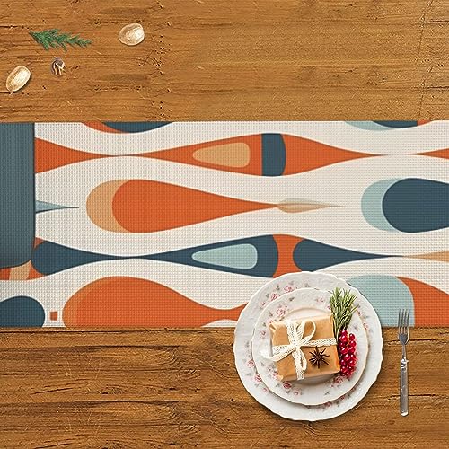 Chemin de table en lin rétro pour décoration table automne chaleureuse - 6