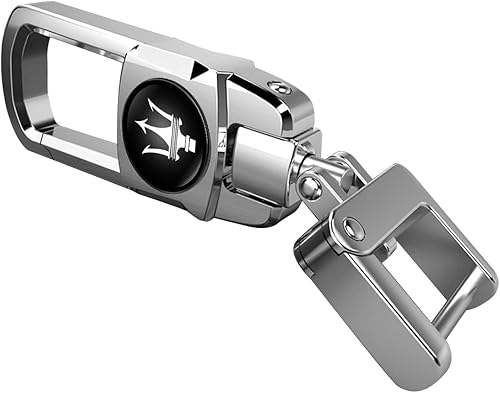 Miniatura 1 de Llavero de coche de metal para Maserati Quattroporte, Ghibli, Levante todos los modelos, llavero para hombre y Woean, rotación de 360 llaveros