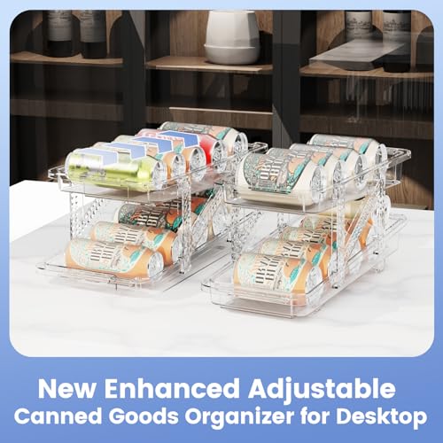 Jsyrjing-Drink-Organizer-for-Fridge-Adjustable-Soda-Can-Dispenser-2-Pack-Clear-Soda-Can-Organizer-Fits-Water-Bottles-Beer-and-Beverage-Cans-Can-Holder-for-Fridge-Pantry-and-Cabinet-Storage
