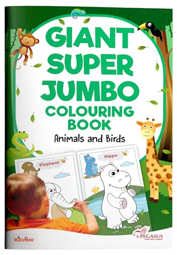 Image of Super Jumbo Colouring Book (Animals & Birds)
