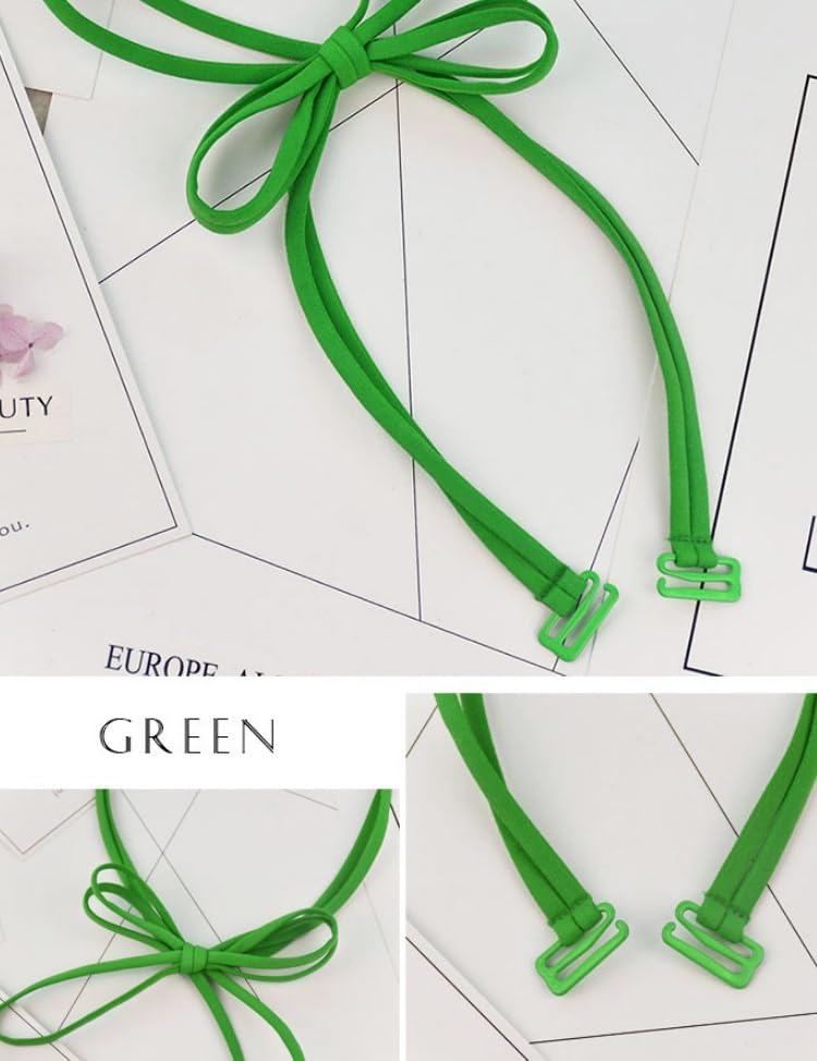 Image of Halter Neck Bra Straps Replacement Swimsuit Bathing Suit Self Tie-knot Adjustable Detachable Spare Bra Straps