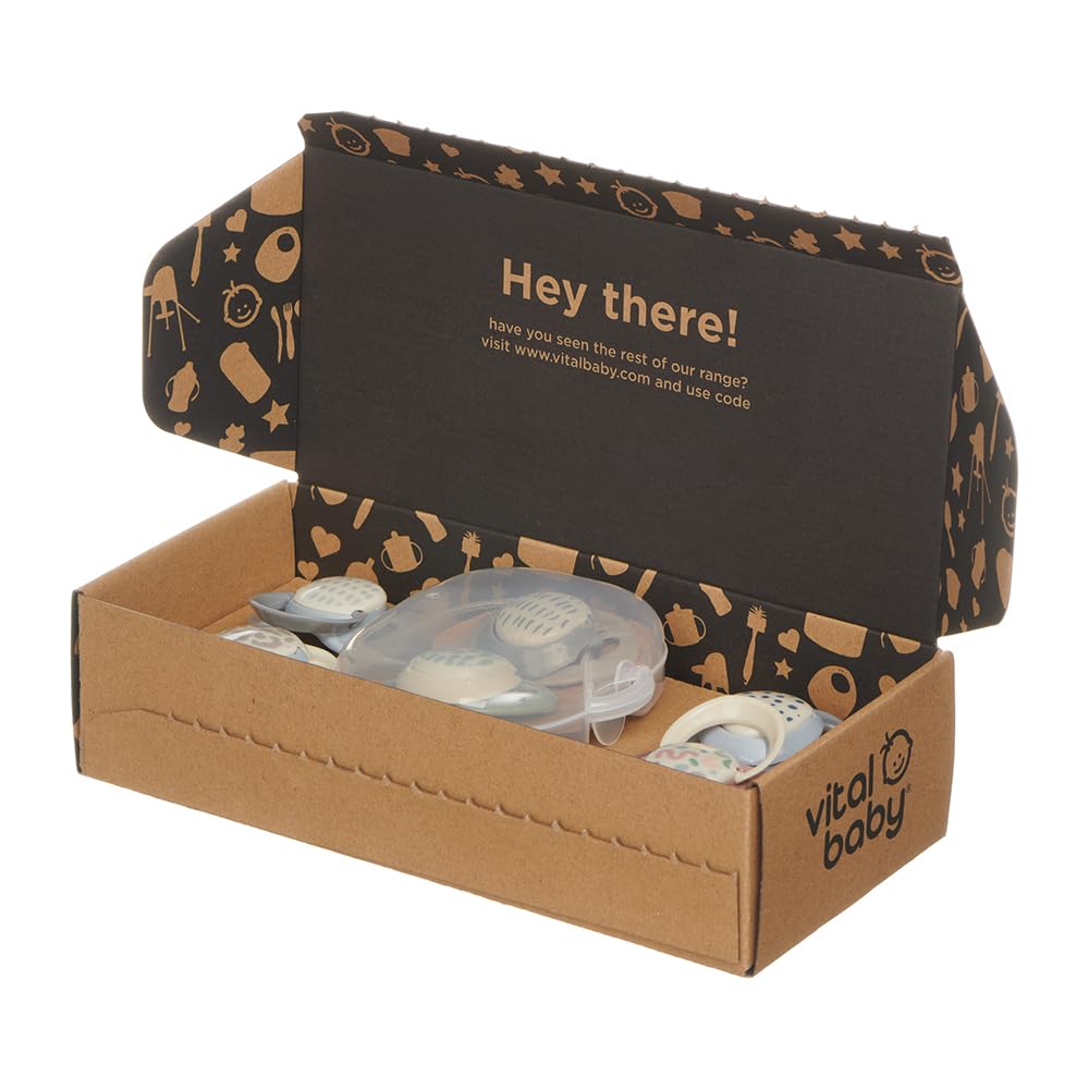 Vital Baby Soothe Airflow Dummies 6-18m+, Symmetrical Teat, Skin-Friendly, Day & Night Soothers, Steriliser Box - Image 3