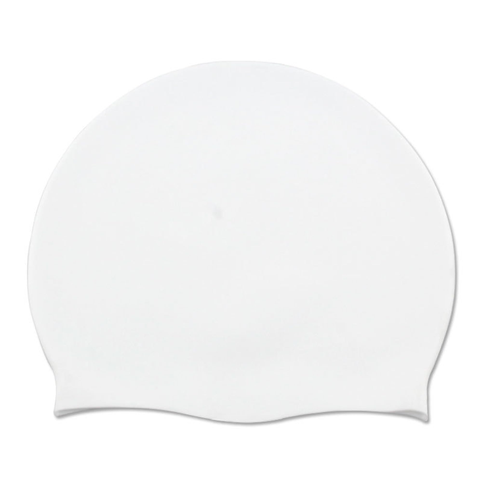 Legou Solid color adult swim cap silicone waterproof couple swim cap white One Size