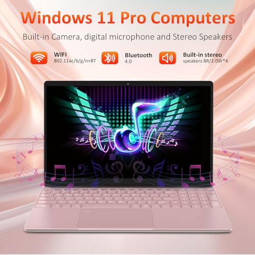 Image of KurieTim 15.6 inch IPS FHD Laptop Computer with 32GB DDR4 RAM 512GB SSD N95 Processor (4C4T, Up to 3.4GHz) Dual Band WiFi, Fingerprint, Backlit Keyboard, Win11Pro Computer - for Work, School, Business