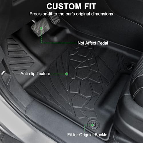 Image of Floor Mats for 2017-2025 2026 Honda Ridgeline, TPE All Weather Durable Floor Liners for Honda Ridgeline Accessories