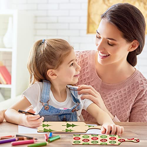 36 Piezas Mini Tablas de Cortar de Madera con Mango miniatura 6