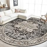 RUUGME Alfombra redonda lavable de 9 pies,