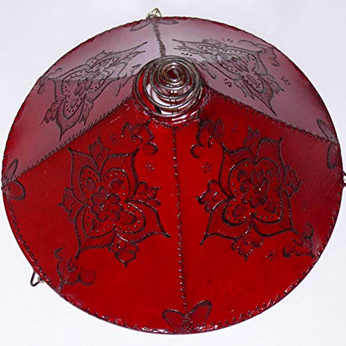 Marokko orientalische Decken Lampe Leuchte Henna Leder Ø 40 cm - 905309-0004 – Bild 5