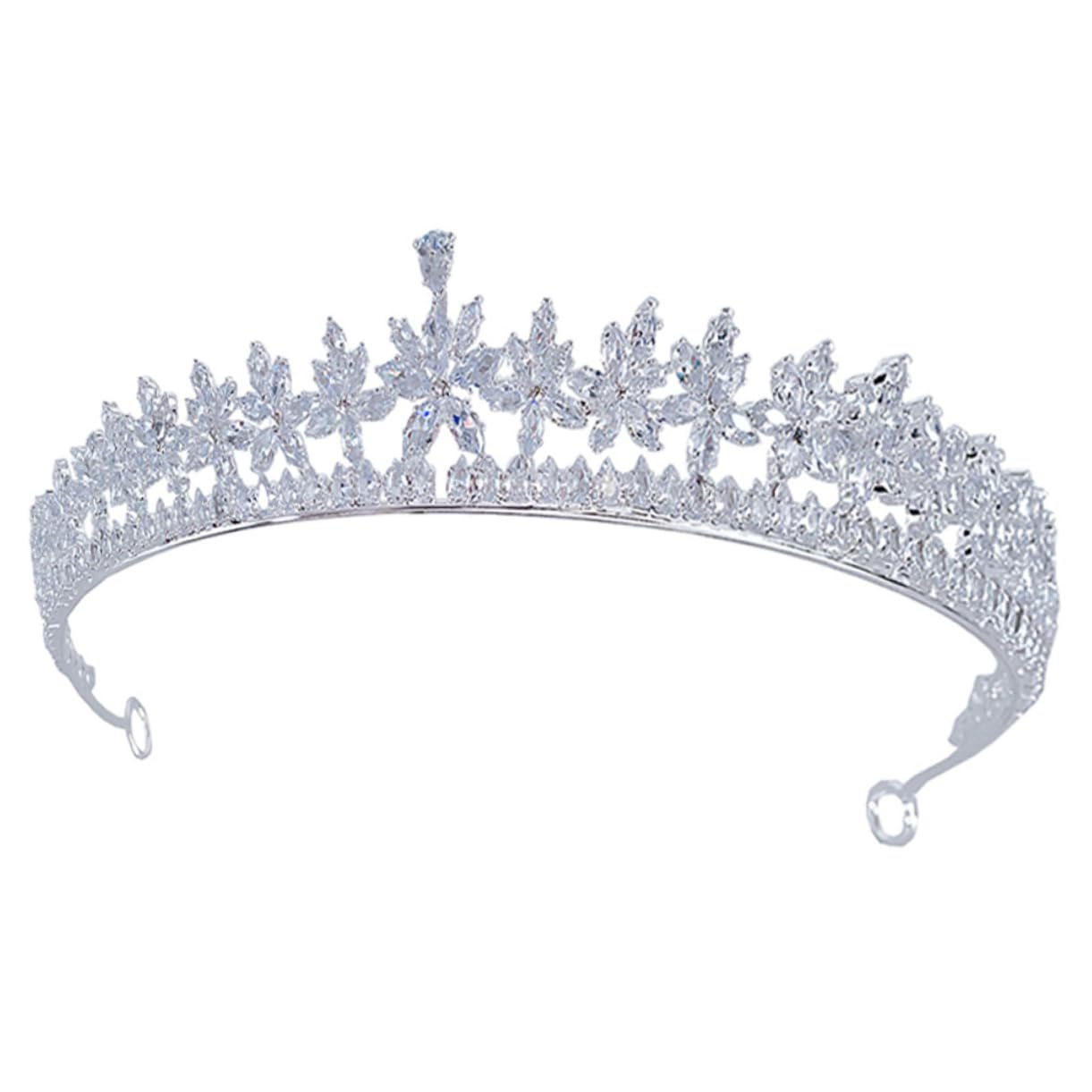 Coroa de Cubic Zirconia para Mujeres Tocado de Boda y Fiesta Accesorio Ligero y Cómodo para Celebraciones Especiales