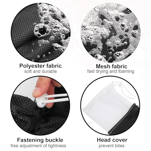 Image of Cat Bathing Bag, Breathable Mesh Cat Shower Bag Anti Scratch Adjustable Grooming Washing Bag for Nail Trimming Soft Polyester