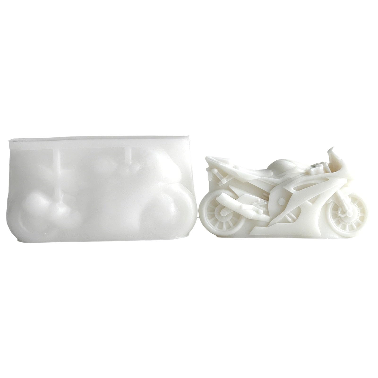 Yjcnelcr Motorcycle Silicone Molds Multipurpose Silicone for Resin Casting Soap Gypsum Figurine Chocolate Motorcycle Cast