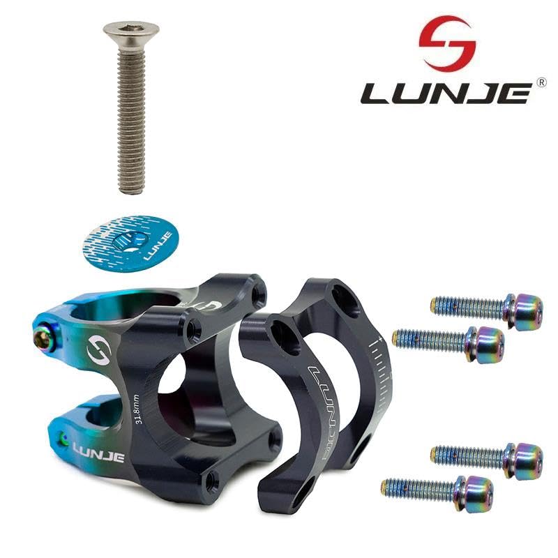 Compatible avec Potence Trottinette Électrique pour guidon Ø31,8 mm EWPM-003 noir-Bleu