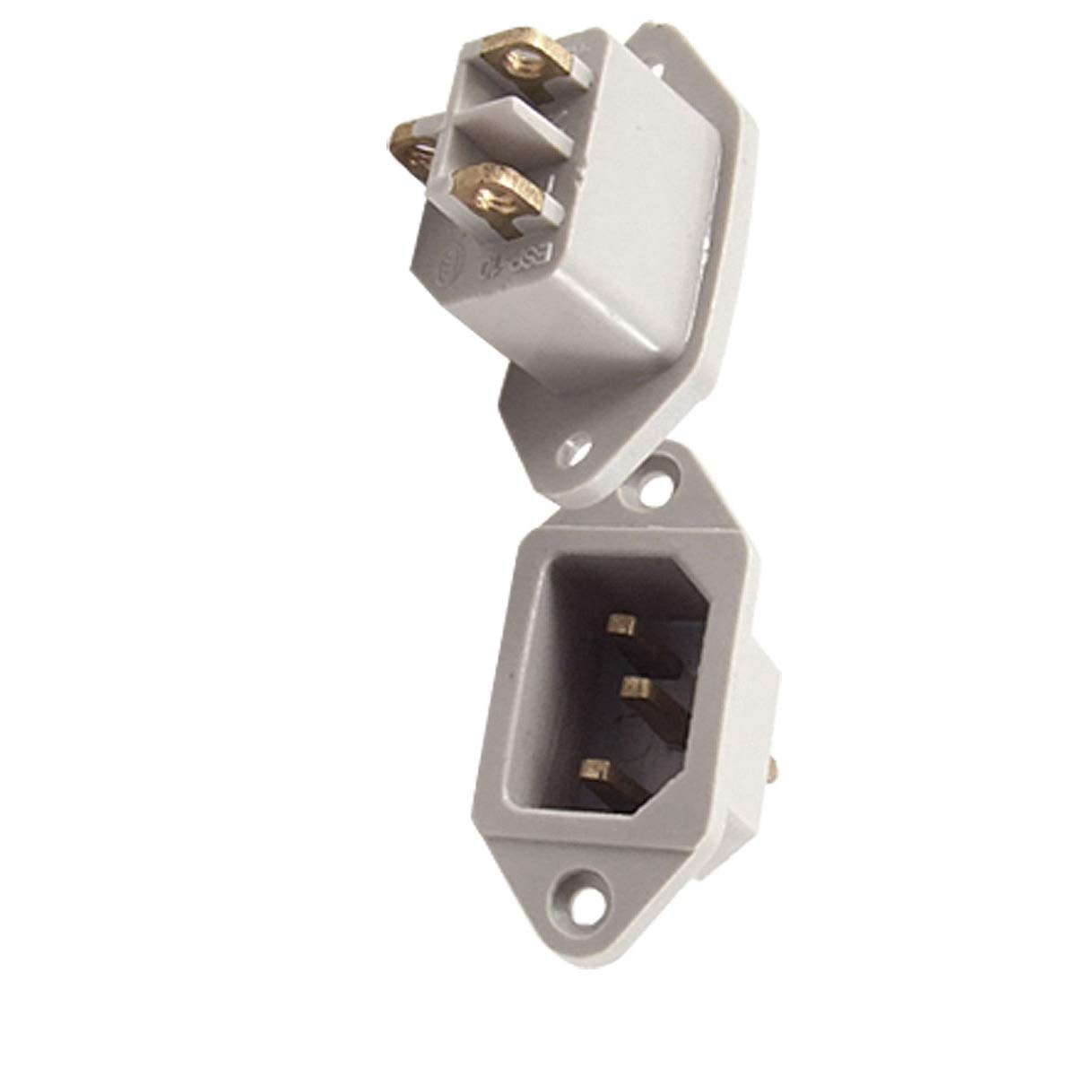 Aexit Presa di alimentazione ingresso maschio ner-o CA 250V 10A con montaggio su pannello C14 3 ID: 685638