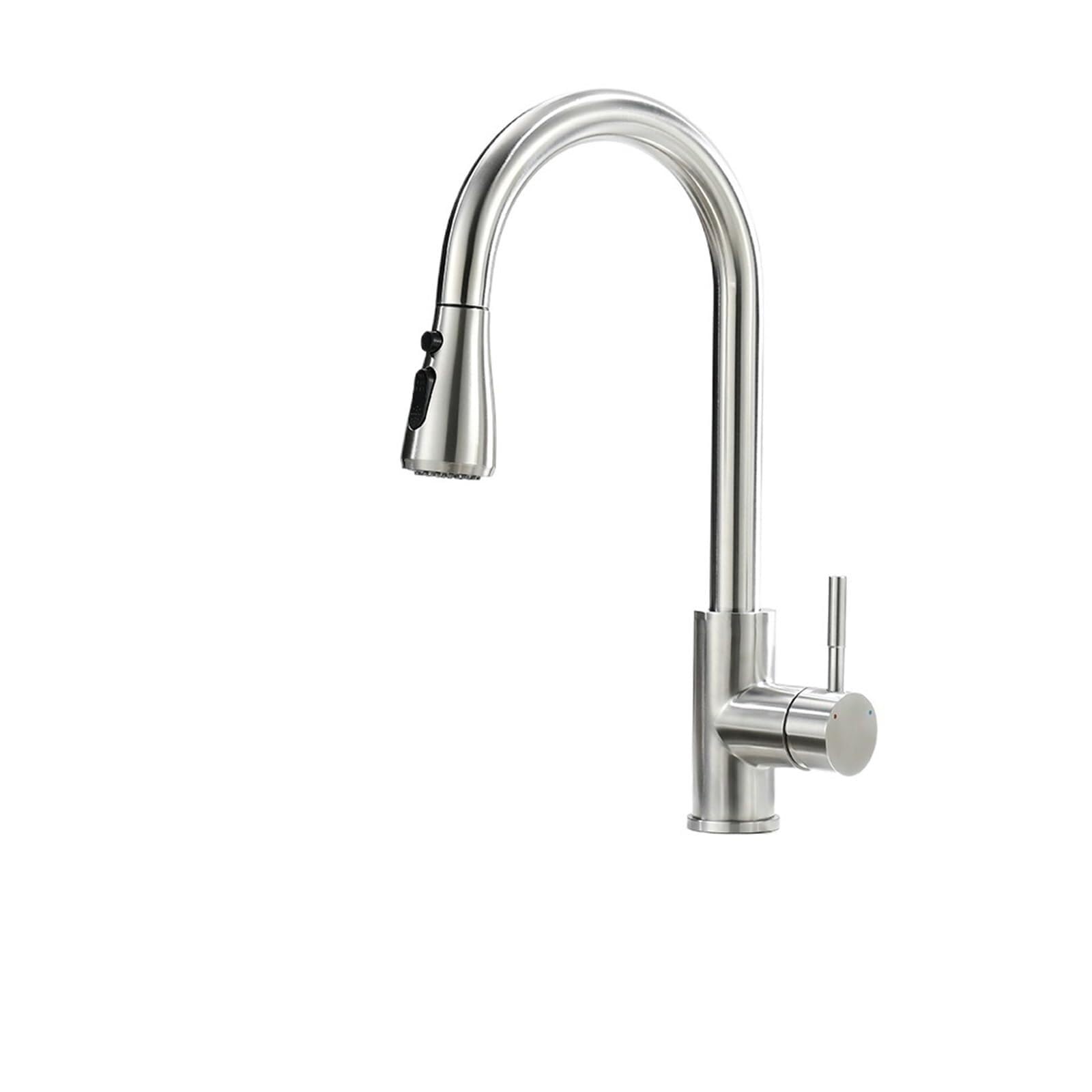 Robinet de cuisine à douchette extractible mitigeur noir G3/8 G9/16