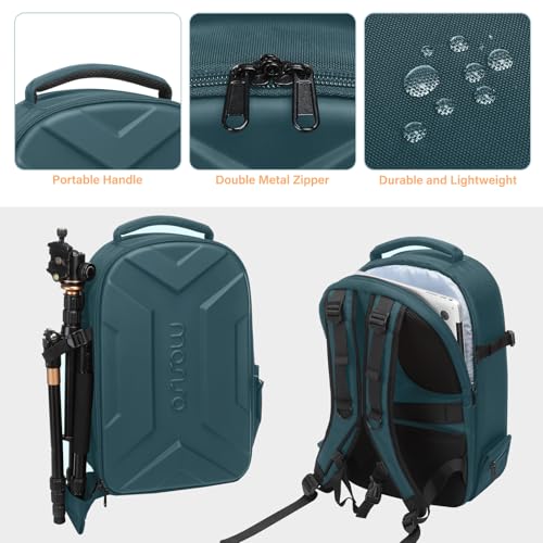 Mochila para cámara MOSISO con compartimentos y protección rígida miniatura 5