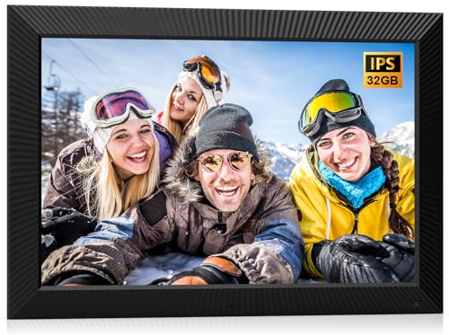 Large Digital Photo-Frame 19' Digital-Picture-Frame - 32GB Dual-WiFi Digital Frame, FHD Touch Screen, Motion Sensor, Wall Mountable, Share Photos Videos via App or Email, Free Cloud, Gift for Mom