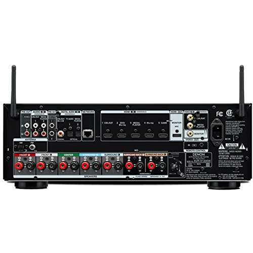 Image of DENON AVR-X1200W 7.2-CH NETWORK AV RECEIVER WITH DOLBY ATMOS, WI-FI, AIRPLAY, BLUETOOTH, 4K & 3D PASS-THROUGH