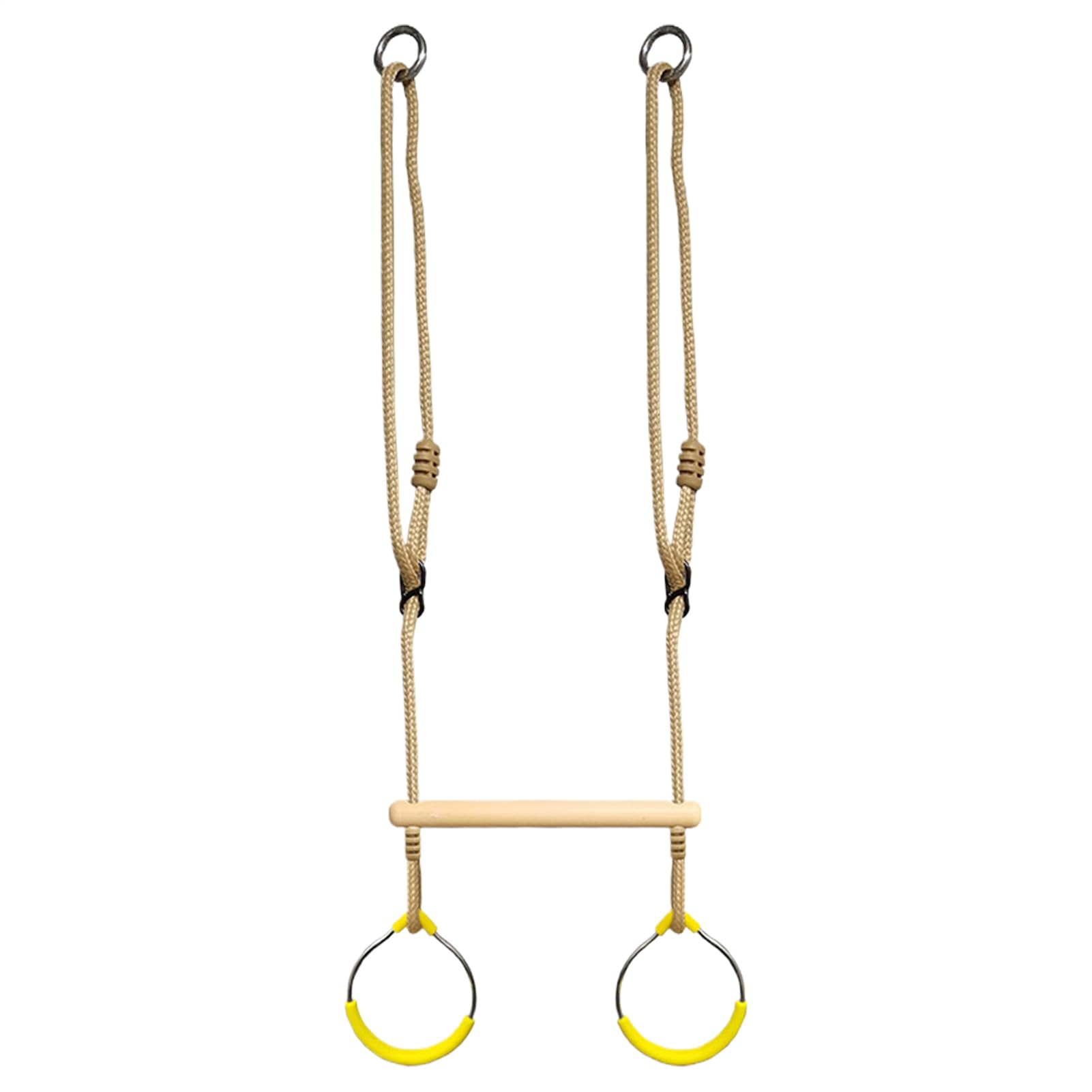 Anneaux de Gymnastique,Jeu de Balançoires pour Arrière-Cour avec Anneaux Métalliques | Équipement de Jeu Extérieur avec Parcours d'obstacles et d'Équilibre pour Installation sur Arbres ou