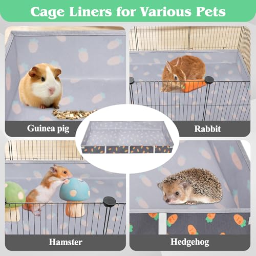Solaradgy Forro de gaiola de porquinho-da-índia 119 x 61 cm, lavável, superabsorvente, impermeável,