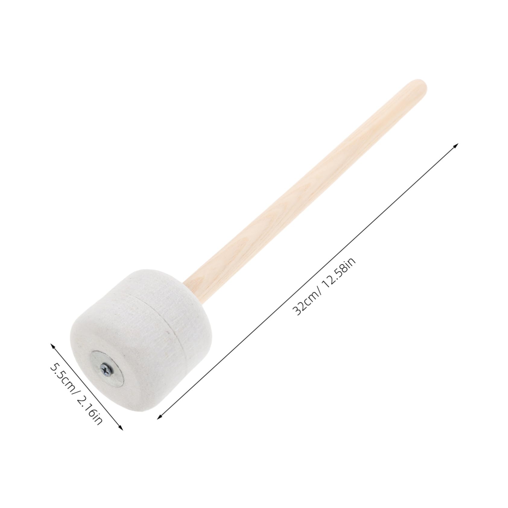 4 Pièces Mallets Bois avec Tête Feutre pour Timpani et Grosse Caisse Baguettes Percussion Légères pour Orchestres et Groupes de Musique