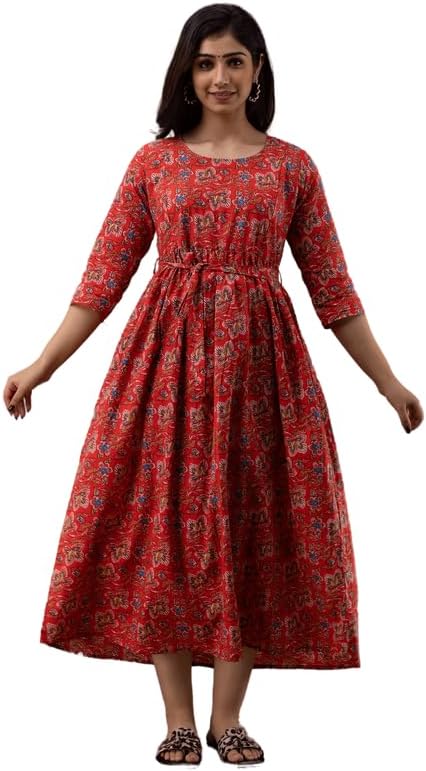 CB Creation Rayon Anarkali Maternity Dress Feeding Kurti with Concealed Nursing Zip for Breastfeeding - GEN_3