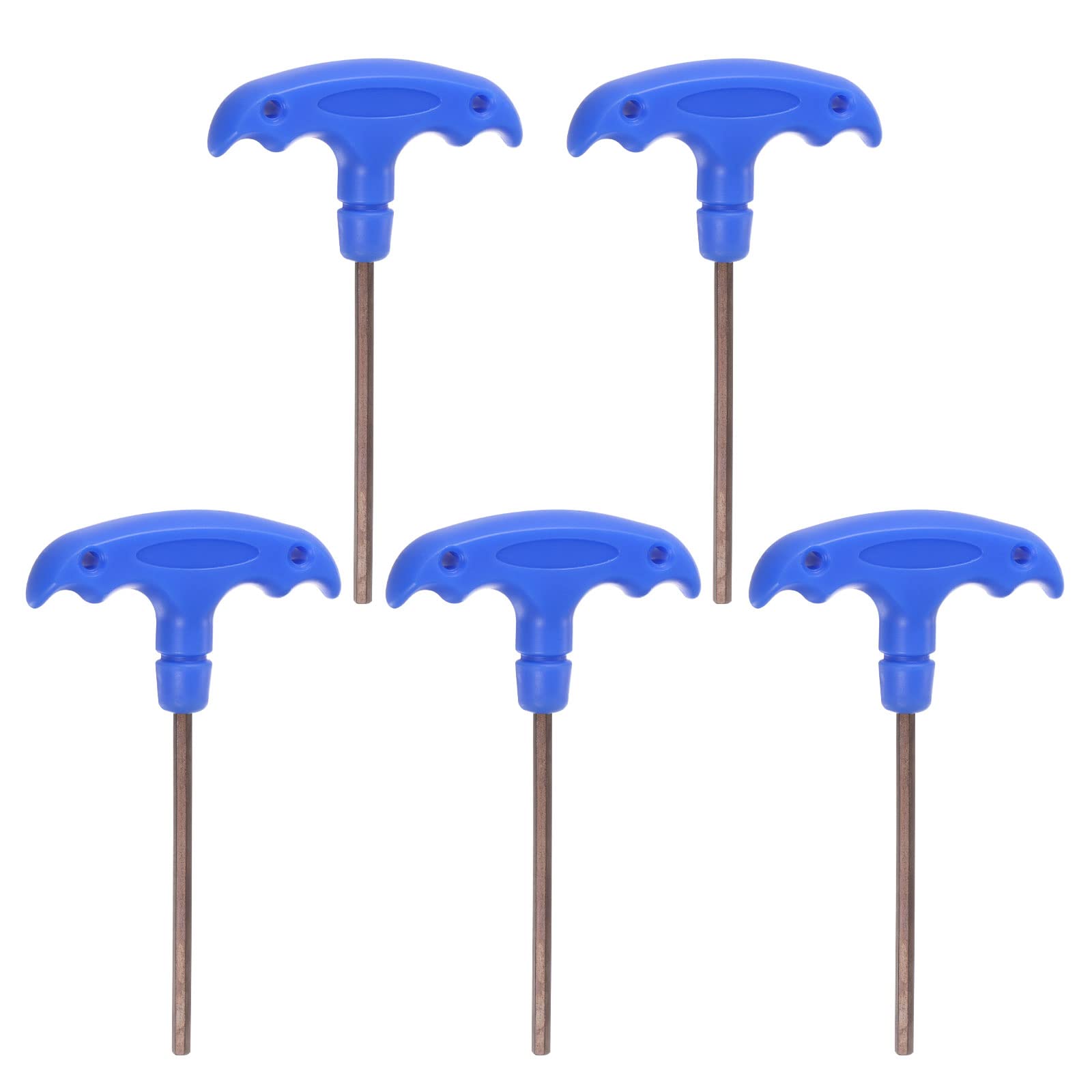 HARFINGTON 5pcs H4 T-Handle Hex Key Wrench 4mm S2 Steel T-Key Inner Hexagon Spanner Repair Tool