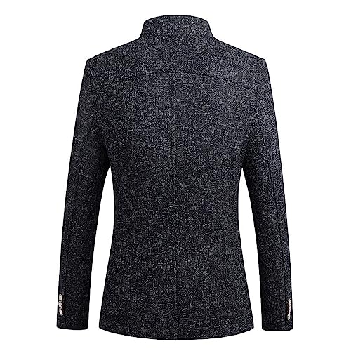 Men's Suit British Gentleman Stand Collar Jacket3