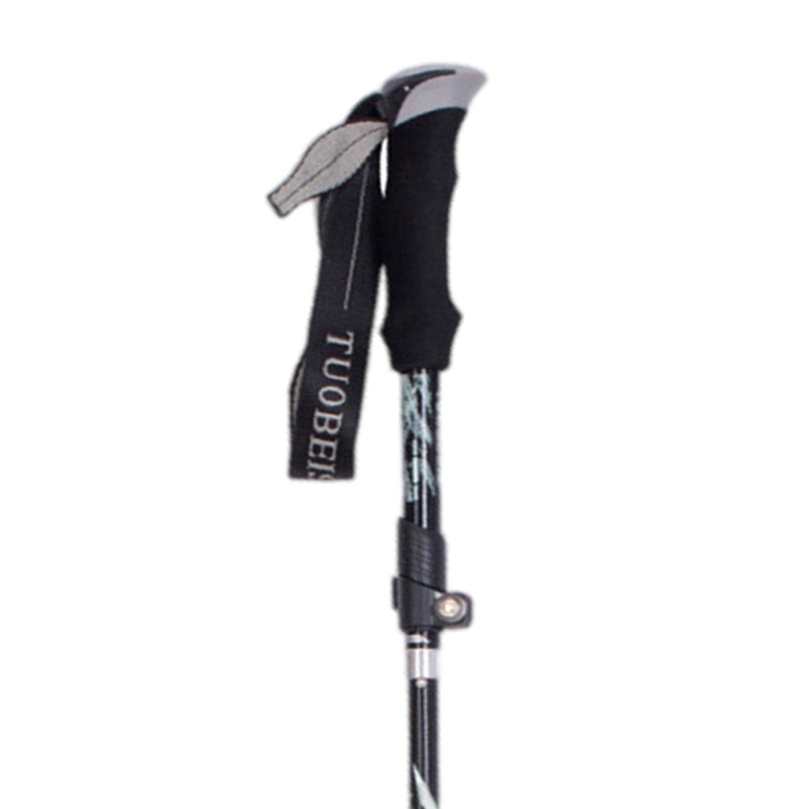 CALANDIS™ Trekking Poles Quick Adjust Flip-Lock Foldable Walking Sticks for Walking Short Black | Walking & Trekking Sticks | Hiking Gear | & Hiking | Outdoor Sports-image-2