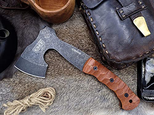 ESEE Knives James Gibson Camping Bushcraft Axe - Leather Sheath - Made in USA - Thumbnail 4