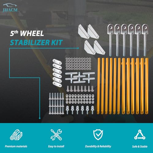 Image of 191025 5th Wheel Stabilizer Kit - Easy Bolt-On Install, Fits All Models, Telescoping Design, Stops Shaking, JT's Strong Arm 5th Wheel Jack stabilizer