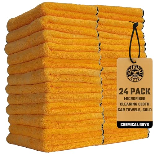 Chemical Guys Professional Grade Premium Microfiber Towels - Gold, 16' x 16', Ultra-Soft and...