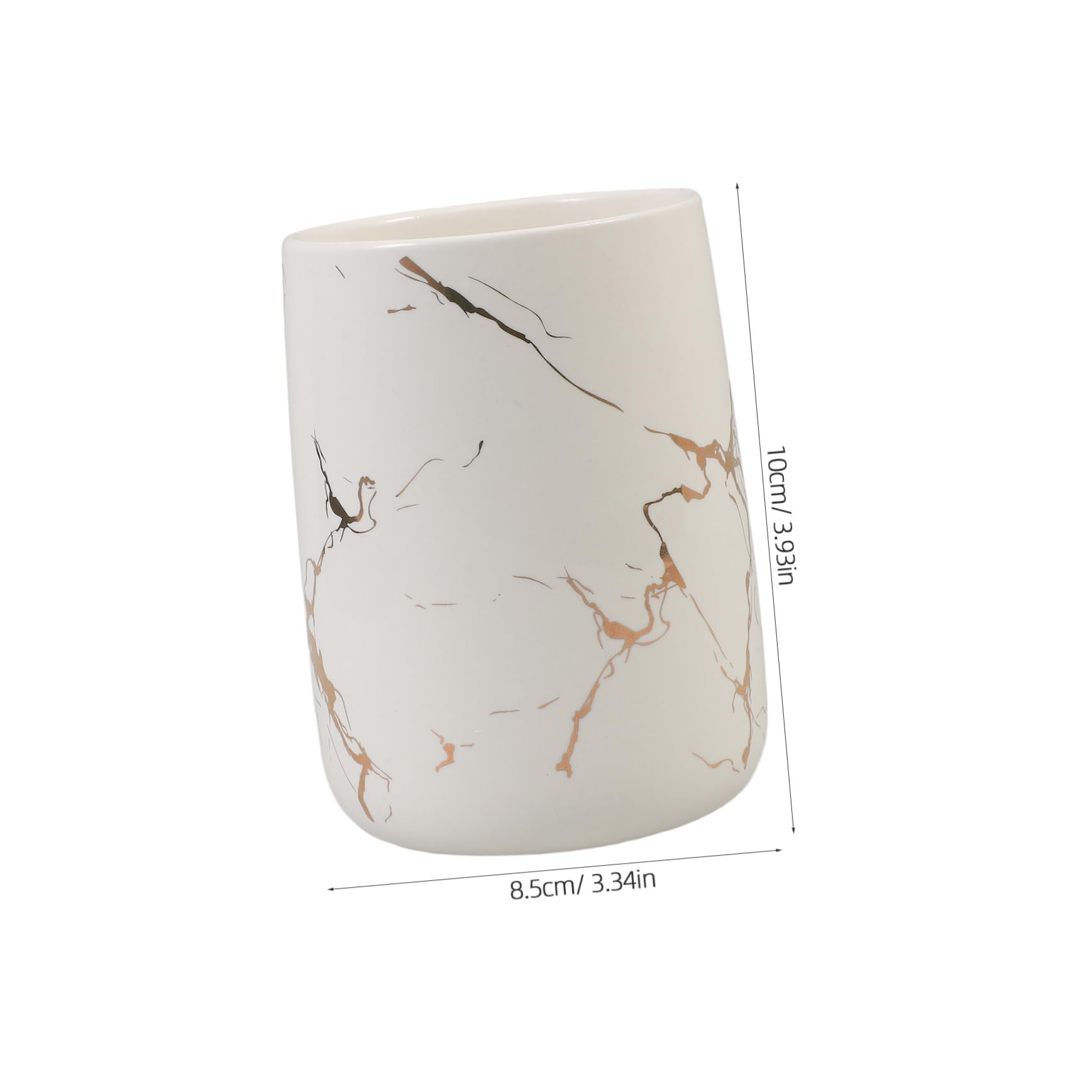 Cabilock Vaso Resistente Diseño para Cepillos de Blanco Dientes de Cerámica Moderno para Baño Accesorios de Baño Decorativos y Adecuado Doméstico