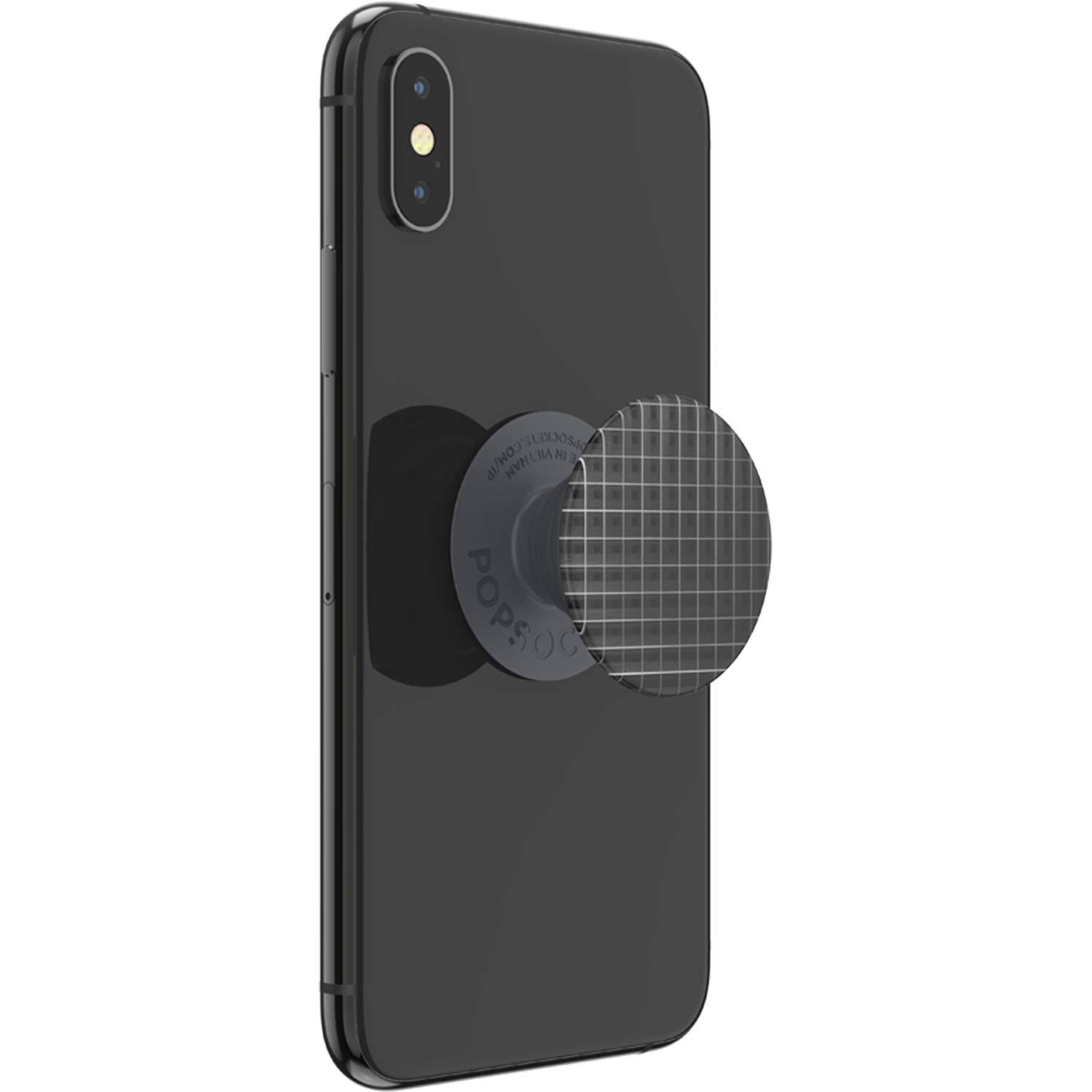 PopSockets PopGrip Basic – Supporto E Impugnatura Per Telefono E Tablet, Top Non Intercambiabile, Design Grid Work
