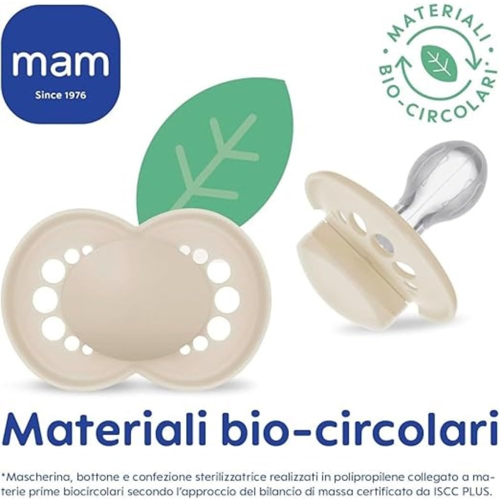 MAM Perfect Night Ciuccio 16+ Mesi Set da 2, Silicone che si Illumina al Buio, Azzurro
