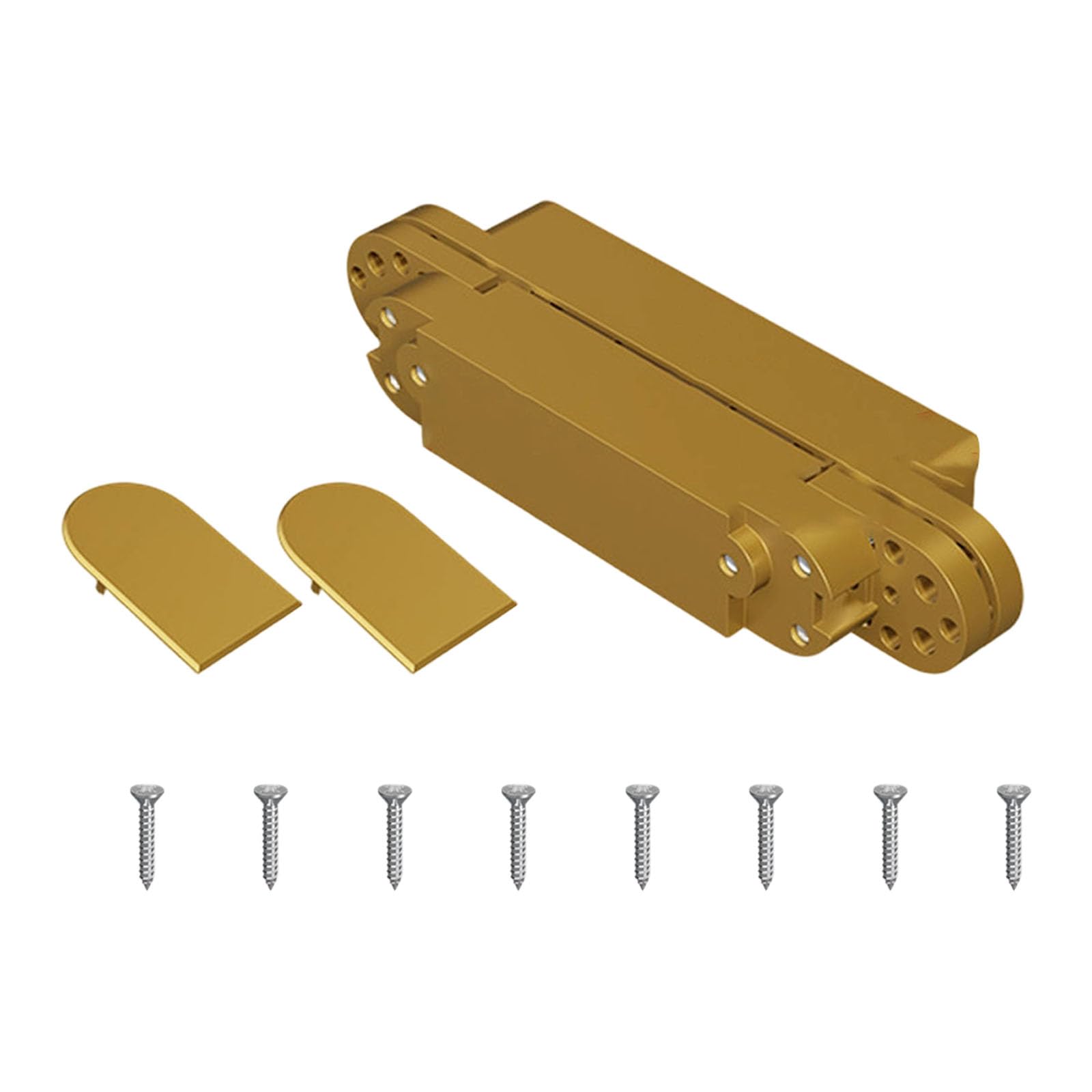 Tertioi 25X150 Gold 180 Degree Adjustable Cabinet Hinges, Indoor Outdoor Furniture Hardware Opening Angle Folding Door Heavy Duty Rust Proof Hidden Door