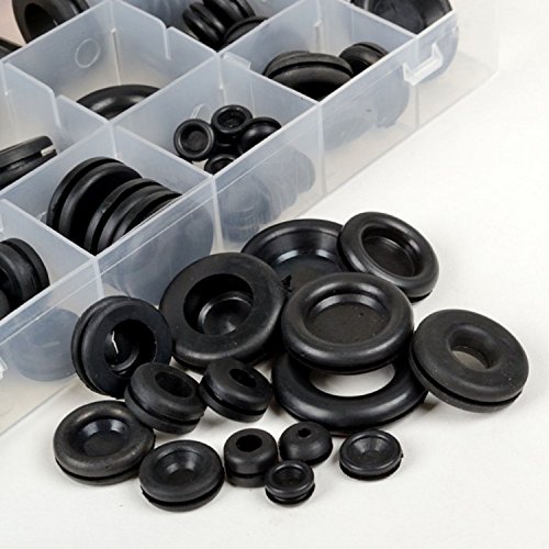 WennoW 125Pc Rubber Grommet Assortment Firewall Hole Plug Set Electrical Wire Gasket