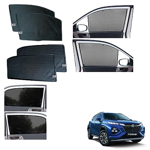 Image of WolkomHome Car Fix Curtain Window Shades Half Curtains Sunshade for Maruti Fronx