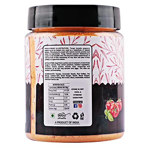 Image of Nourcery Tangy Tomato Popcorn Seasoning, 150Gm (Zesty Tomato Condiment)