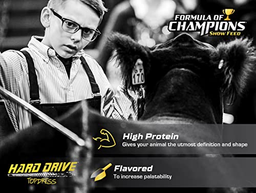 Formula of Champions Hard Drive Topdress Pelleted Supplement for Cattle, Sheep, Goats, and Pigs, 35 lb Bucket