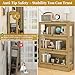 BONITURE Display Cabinet with Acrylic Glass Doors,3-Tiers Curio Cabinet with LED Lighting for Collectibles, Collectibles Toy Organizers Rack & Display Shelf Display Case Storage Cabinet, Nature