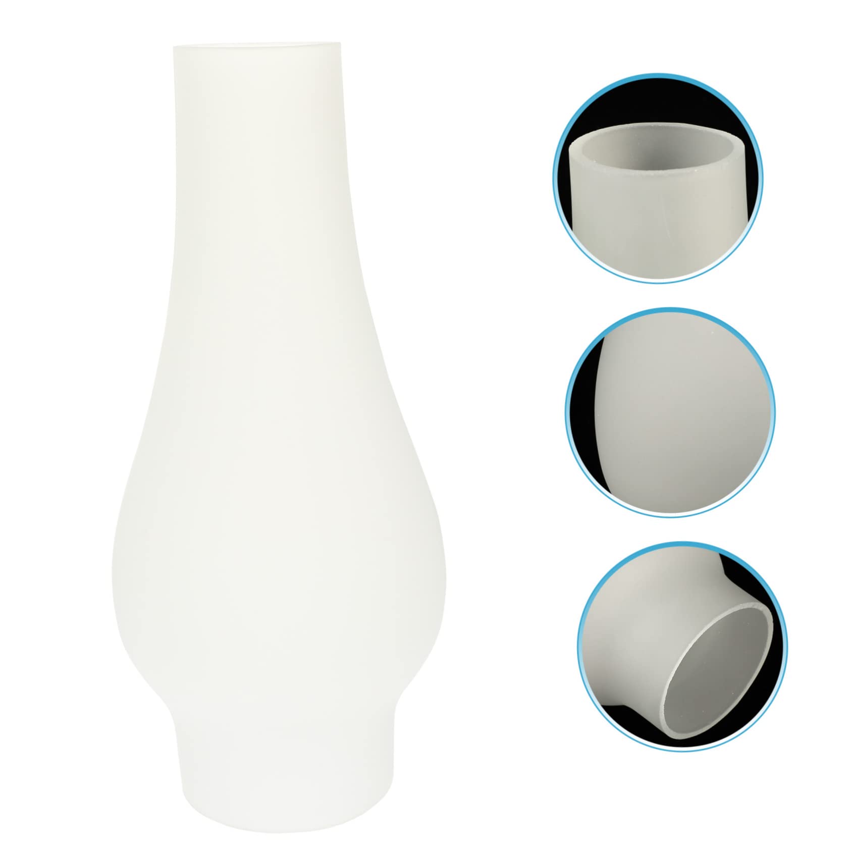 Petit Abat-jour de Lampe à Huile Rétro en Verre Blanc