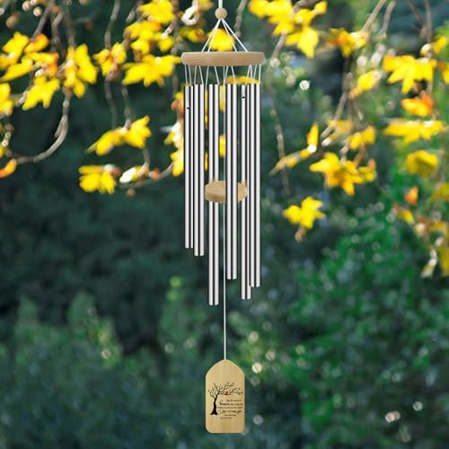 Image of ASTARIN Personalized Wind Chimes Outdoor Large Deep Tone,Large Customized WindChimes for Outside Tuned Relaxing Soothing, Memorial Wind Chimes Sympathy for Mom Dad