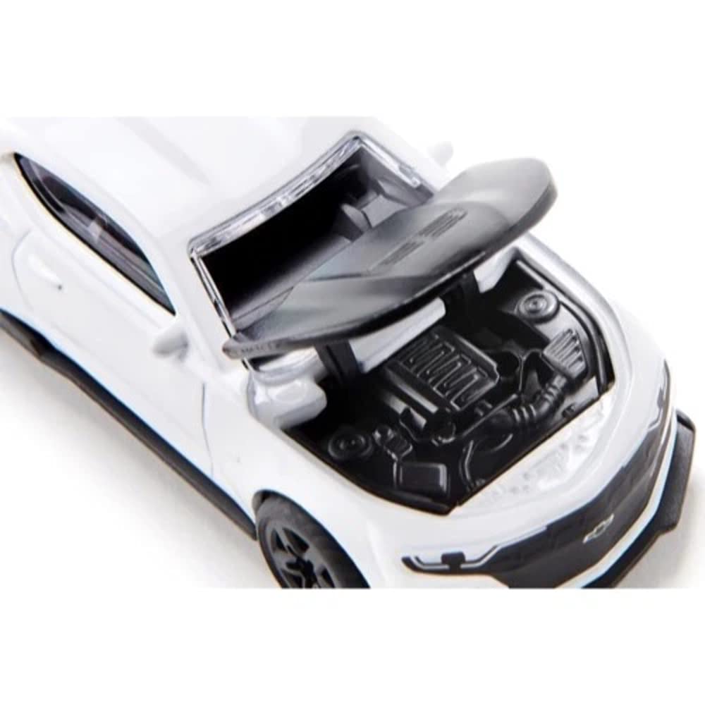 Siku 1538, Chevrolet Camaro, Metallo,Plastica, Bianco, Cofano apribile, Gancio di traino