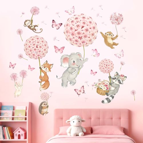 Amimagen Animals Wall Decals for Nursery: Removable 95%+ No-Residue - Peel and Stick Four-Step Application - Vinyl Wall Stickers for Baby 1-12 Years