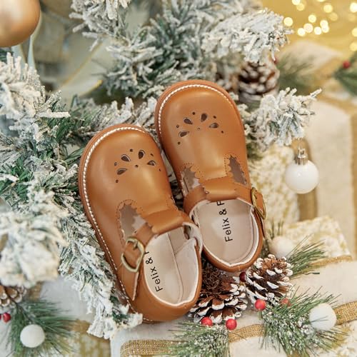 Image of Felix & Flora Toddler Little Girl Mary Jane Dress Shoes - Ballet Flats for Girl Party School Shoes