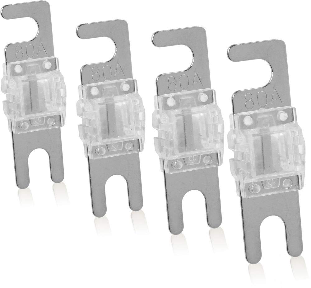 4 Pack of 80 Amp Nickel-Plated MANL Fuse Belva BMANL80